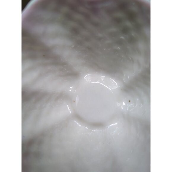 Antique Belleek 2nd Black Mark Pine Cone Tea Cup ONLY RARE Pink Porcelain - Picture 7 of 13